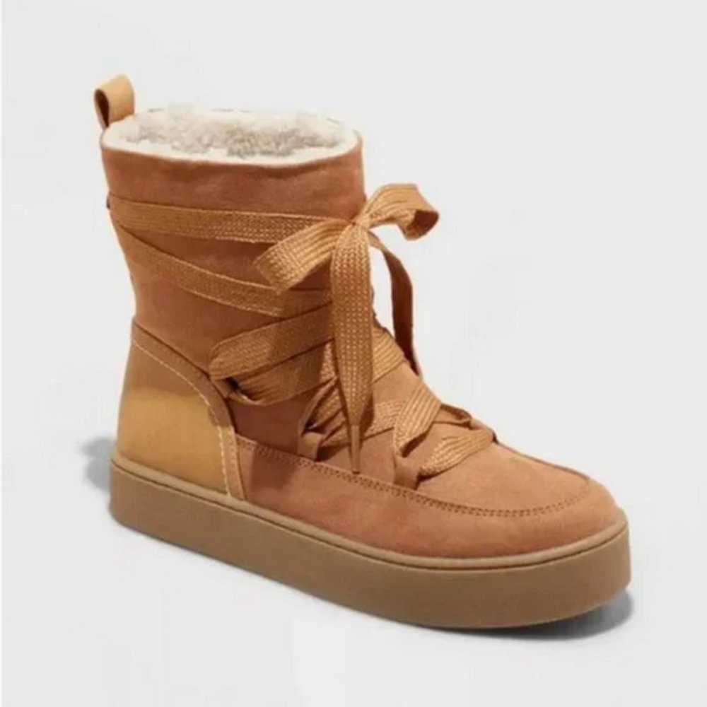 Women's Birgitte Winter Boots Cognac - Universal Thread™ 11